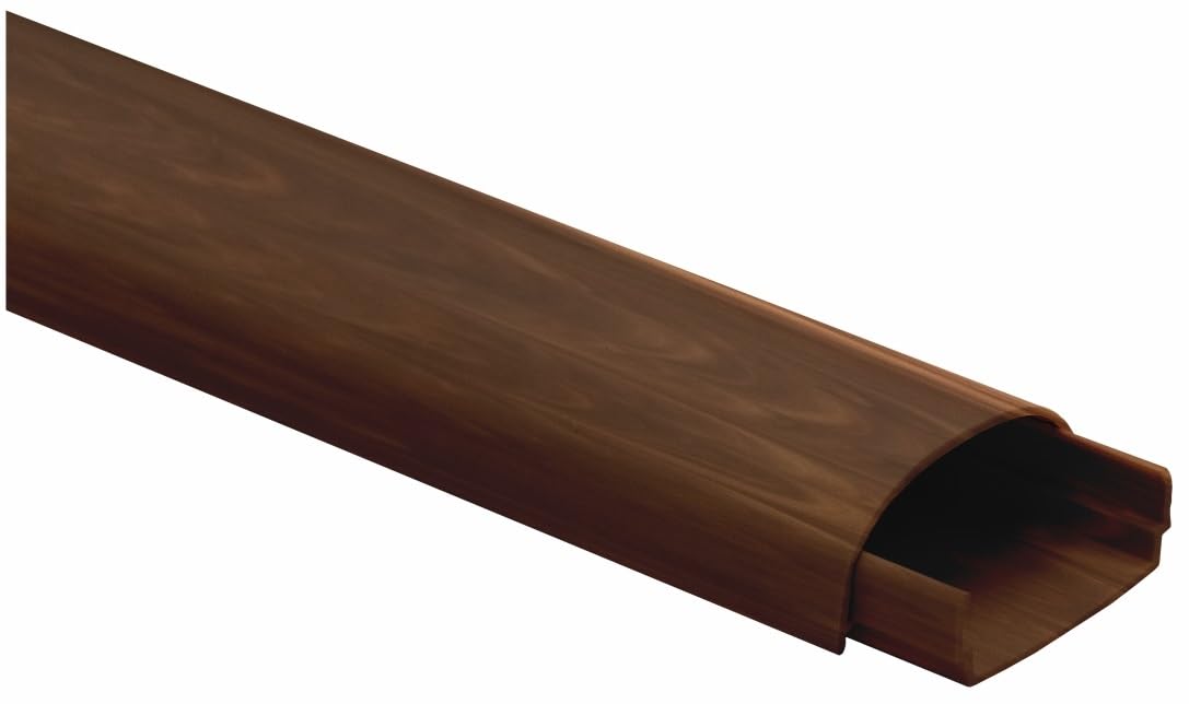10m KOMIB Kabelführung - Kabelkanal/Selbstklebend/Fertig für die Montage / 3 Farben/Verschiedene Größen/je Stange 1 Meter / 10 Stück (Braun (Holz Design), 40 x 20 mm)