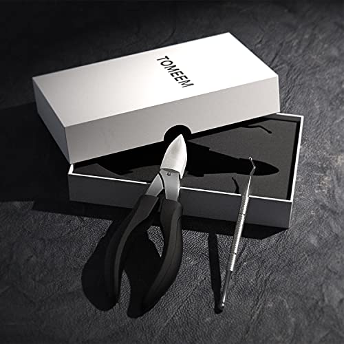 Tomeem Toenail Clipper Pedicure Tool - Professional Podiatrist Toe Nail Cutter For Thick & Ingrown Nails, Sharp Curved Blade For Men, Women & Seniors #TOP6