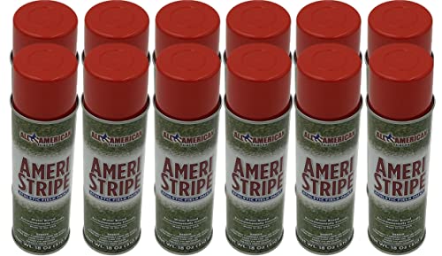 Ameri-Stripe Red Athletic Field Paint - 1 Case (12 Cans) 18 oz. of Paint per Can