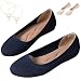 Produktbild Orthorinas - ergonomische schmerzlindernde Ballerinas, Orthorinas Ballerina, Damen Ballerina Slip on Schuhe Stricken Ballerinas, rutschfeste Flache Sneaker(Blue,37)