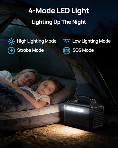 DaranEner Portable Power Station, 300W (Surge 600W) 192Wh Power Bank with 110V AC Outlet, LiFePO4 Battery for Home Emergency, Camping, Travel,& Outdoor Electronics(Option Solar Generator) - Image 7