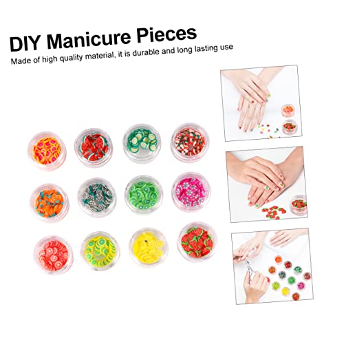 ADOCARN 12 Pçs Nail Art De Frutas Cerâmica Macia Scrapbook Enfeites Decoração De Unhas Decoração De