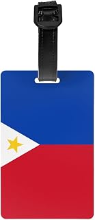 Philippine Flag Prints Luggage Tag with Detachable Wristband - Travel Hook for Convenient Identification - Lightweight & Personalized Business Card Size