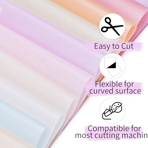 80 Blatt Seidenpapier, 35 x 50cm Pastell Seidenpapier Bunt Geschenkpapier Bastelpapier Packpapier für Muttertag Geburtstage Hochzeiten DIY Basteln (10 Farben)