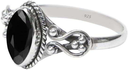 Ring, 925 Sterling Silver Statement Ring For Women, Handmade Ring Gemstone Promise Ring for Birthday Christmas Gift For Her Size US