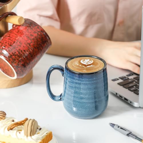 HASENSE 12 Oz Rustic Mug Set