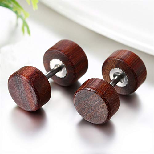 Epoch World 4 Paires Boucles d'oreilles pour Homme Femme en Bois – vue 3