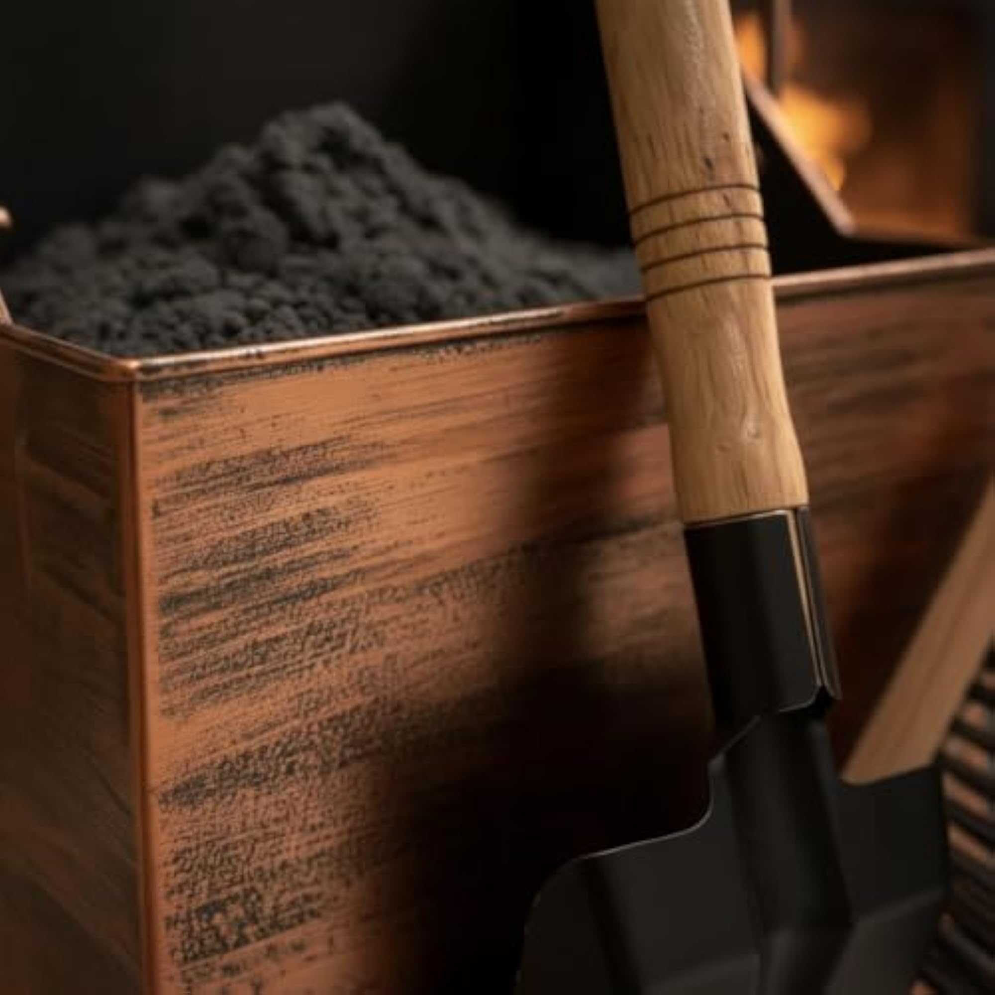 Rectangular Decorative Ash Container with Handle