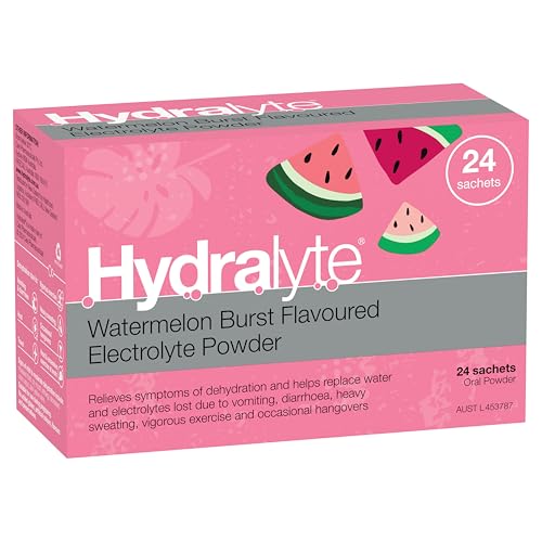Hydralyte Flavoured Electrolyte Powder Packs Everyday Rehydration for Dehydration Relief Due Heat Travel Illness Exercise