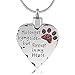 Eternally Loved Unisex No Longer by My Side But Forever in My Heart Dad&Mom Cremation Ashes Urn Pendant Necklace (Pet)