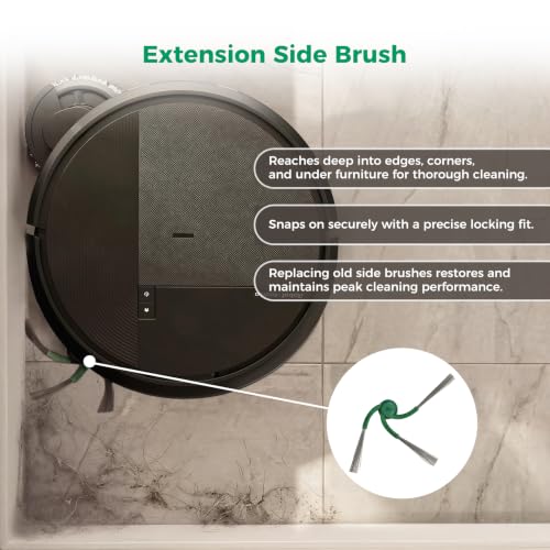 Image of 415X Replacement Part for iRobot Roomba Plus 415 /415X /515 /515X /575 /575X Combo,27PCS Accessories 2 Main Brushes, 6 Side Brushes, 6 Dust Bags, 4 Filters, 8 Mop Pads