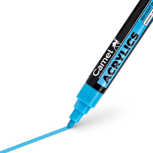Camel 4.5mm Bullet Tip Acrylic Markers, 12 Shades - Image 5