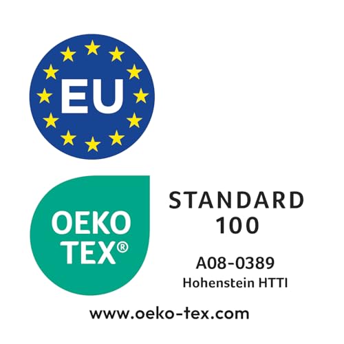 Homeoutfit24 Gartenstuhlauflagen Hochlehner- 2er Set- Extra Dick 8 cm- Mit Kopfpolster- Oeko- TEX- UV- beständig- Taupe- Made in EU- Outdoor Auflagen für Gartenstühle-7