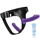 2 Violett Strap On Umschnall für Frauen 18 CM and 15 CM Sex Spielzeug für Die Paare Extrem Hart Portable Sex Toy for Adults for Strap-On for Women Sex Fun with Silicone Dildo for Couples