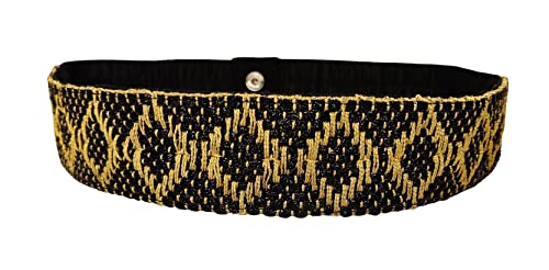 Duchess Black Gold Embellished Cloth Waist Saree/Western Belt for Women/Girls