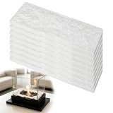8 Stück Keramikwolle für Bioethanol Kamin, 30 x 10 x 1.3cm