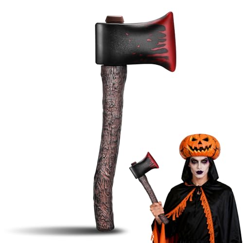 YARNOW Hache Courte Factice Sanglante Abs Accessoire Cosplay Halloween et Sûr Décoratif pour Fête et Déguisement Pirate