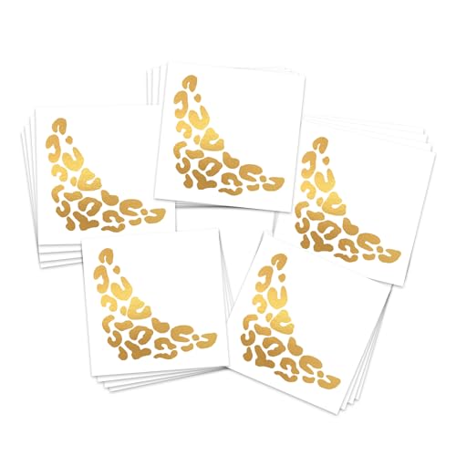Metallic Gold Animal Print Under Eye Temporary Tattoos/Great for Cheerleading