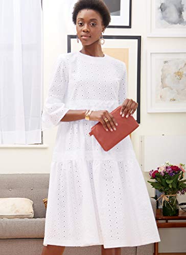 Mccall's Patterns Mccall's Women's Knee Length Pleated Dress, Sizes 6-14 Sewing Pattern, White #TOP7