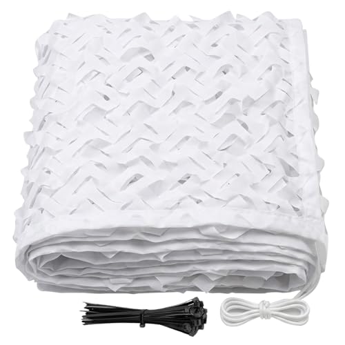 Filet de camouflage renforcé blanc pour l'ombrage de la pergola et du jardin
