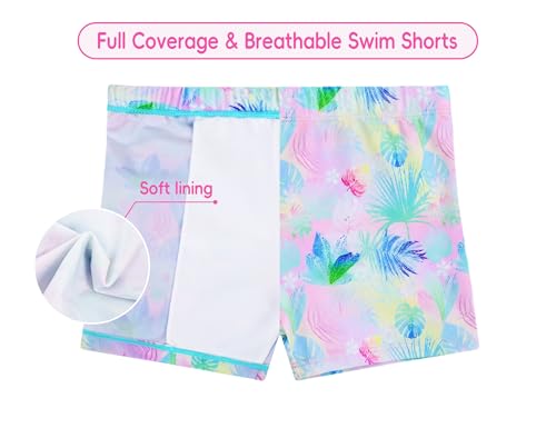 Image of Girls Swimsuit 2 Piece Rash Guard Set Short Sleeve Bathing Suits UPF 50+ Summer Beach Swimwear