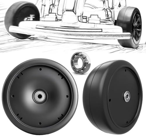 2Pack 8.6''/22CM Solid Rubber Tires for Power Wheels Electric Drift Crazy Cart Front Wheel Upgrade,1.2cm/0.47in Aperture Go Kart Tires for Kids Ride on Toys Car Replacement Parts(8.6inch tires) by POLYNX - Used condition - US$46.82