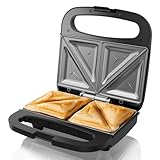 Regolazione automatica della temperatura e regolazione dell'altezza – Il termostato intelligente impedisce la combustione – non importa se croissant sottili o grovigli spessi. Il blocco regolabile si adatta a qualsiasi spessore del sandwich e consente di risparmiare spazio (posizionabile verticalmente).