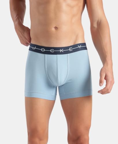 Image of Jockey NY16 Men Super Combed Cotton Elastane Stretch Solid Trunk with Ultrasoft Waistband (Pack of 2)