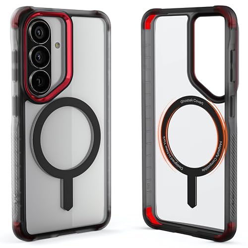 Image of Ghostek Covert Clear Samsung S26 MagSafe Case with Magnetic Ring, Slim Thin Military Grade Shockproof Phone Cover Compatible with 2026 Galaxy S26 (6.3 inch) (Smoke)