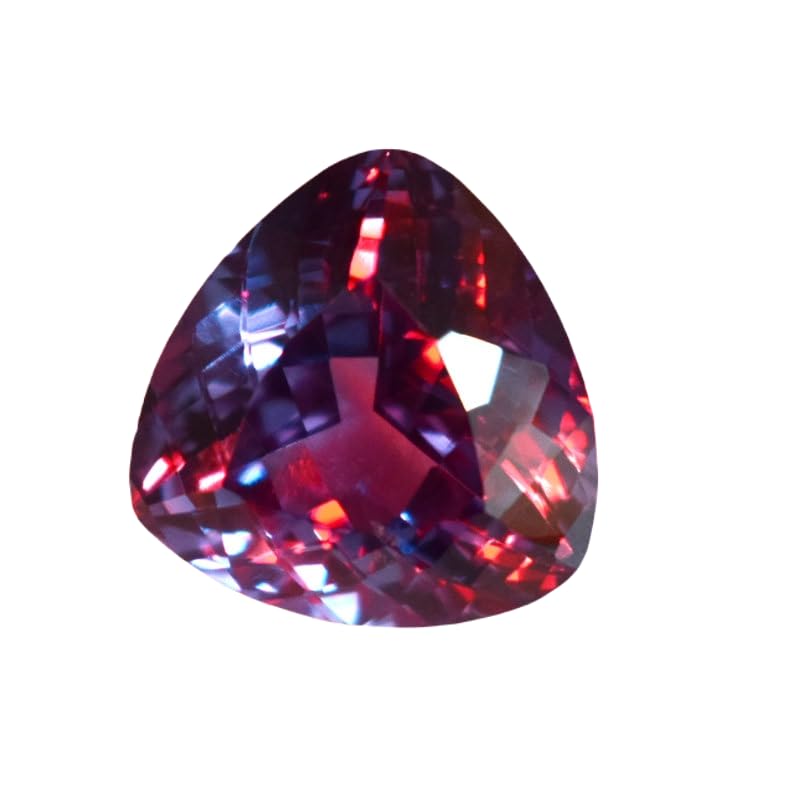 Alexandrite naturelle en forme de trillion 16mm pour créer un collier cadeau