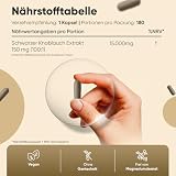 Schwarzer Knoblauch 100:1-15000 mg Knoblauch Extrakt pro Portion - Allium Sativum - 180 veganes Kapseln...