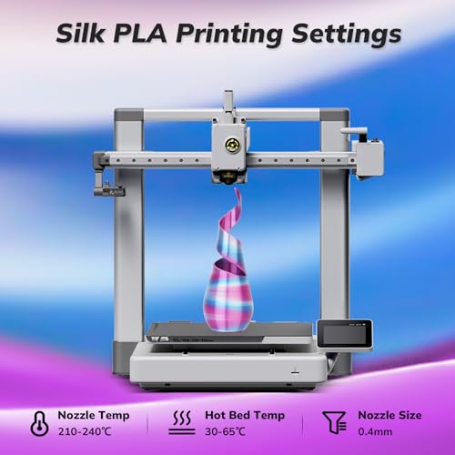 Image of AMOLEN Silk PLA 3D Printer Filament, Shiny Multicolor Rainbow PLA Filament 1.75mm, Fast Color Change PLA 3D Printing Filament for Most FDM 3D Printer, Blue Purple White, 1kg (2.2lbs)
