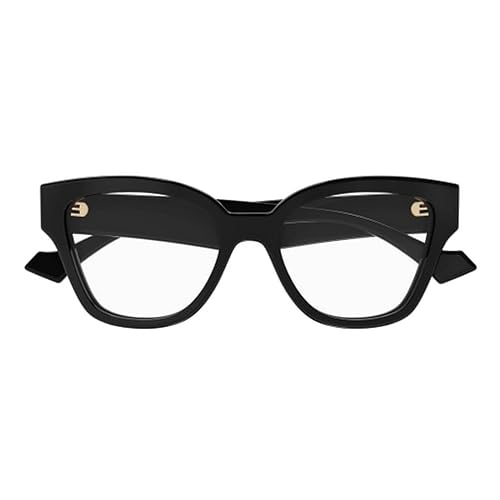 GG1424O 005 Eyeglasses Women's Black/Gold Full Rim Cat Eye 54mm