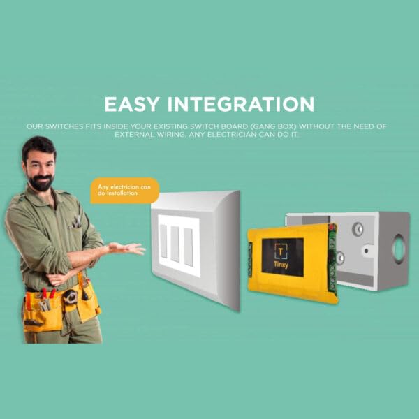 Image of Tinxy 4 Node Smart WiFi Switch - Red (Compatible with Alexa & Google)