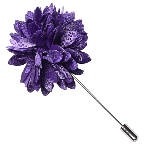 Image of GUSLESON 3.15 inch(8cm) Mens Floral Tie and Lapel Pin Necktie Hankerchief Cufflinks Set for Men