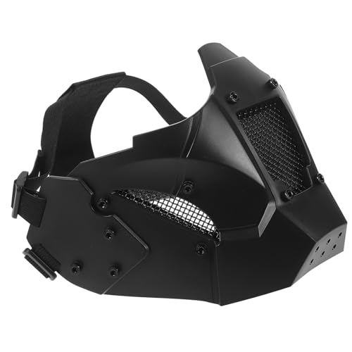 Masque cybernétique demi-visage déguisement Halloween futuriste et accessoire cosplay
