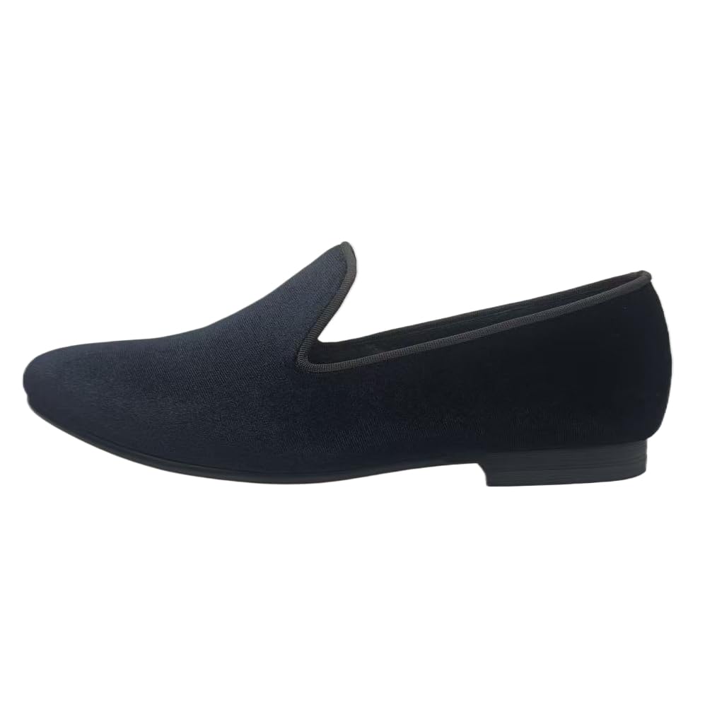 Mens Dress Shoes for Wedding Slip On Formal Velvet Loafers3