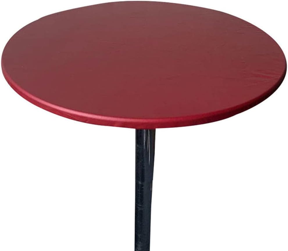 IsolaY Round Fitted Tablecloth Table Cover Mat Kitchen Dinning Placemat Stretch Plastic Multcolor Pad,Gray,Diameter 60cm