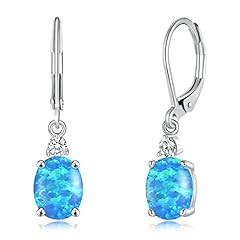 White Gold-Blue Opal