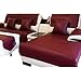 Produktbild KSWD Sofa Überwurf, Leder Wasserdicht Anti-Urin Sofa Überwürfe Rutschfest Haustiere Sauber wischen Weinrot,80x210cm