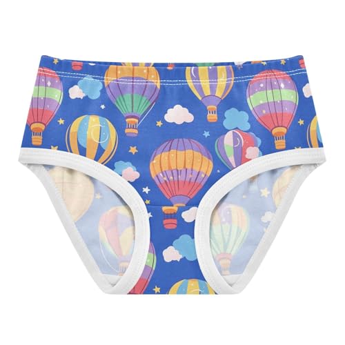 Wusikd Hot Air Balloons Girls' Underwear Cotton Colorful Star Girls Briefs Soft Toddler Underwear 2T