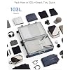 Luggage Sets with Spinner Wheels, 8010S Aluminum Frame Zipperless Polycarbonate Hard Shell Suitcase Sets (ZX-Core, Charcoal Metallic, 2 Piece (20/28))