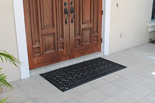 A1Hc Large Floor Mat, Natural Rubber, 30”X60”, Ideal For Outside Entryway, Scrapes Shoes Clean Of Dirt & Grime, Heavy Duty Door Mat For Indoor Outdoor, Front Door Mat For Entry, Patio, Busy Areas #TOP3