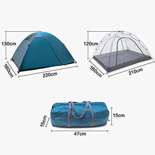 Carpa para Camping 2-3 Personas Azul Ligera e Impermeable miniatura 2