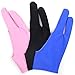 SENHAI Artist Glove for Graphic Tablet 3 Color Free Size Gloves for Drawing- Blue, Pink, Black
