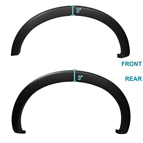 Spec-D Tuning 4PC Front + Rear Factory Style Matte Black Wheel Cover Fender Flares Compatible with 2009-2014 Ford F150 - Thumbnail 4