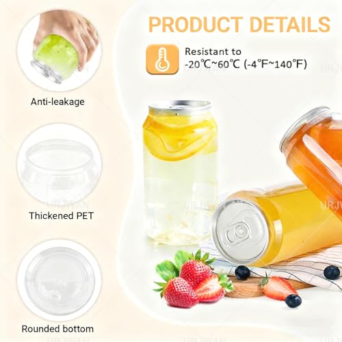 Botellas de plástico desechables para jugo, boba y batidos con cierre de aluminio 7