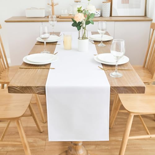 mylacerhome 2 Pack White Small Short Table Runner Coffee Table Runner by mylacerhome - Used condition - Image 3