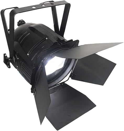 ZVH Par Light X1, 150W COB White LED Manual Zoom(25°-80°),CRI 96 Dimmable Barn Doors, DMX-RDM, Par Light for Studio Lights Camera Photo Church Theater Stage Light