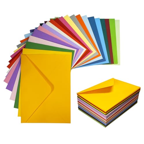 Farbige Briefumschläge 21 Farben 84 Stück Farbige Umschläge für Geschenke 17.5 * 12.5cm Bunte Umschläge für Geburtstage Hochzeiten Partys